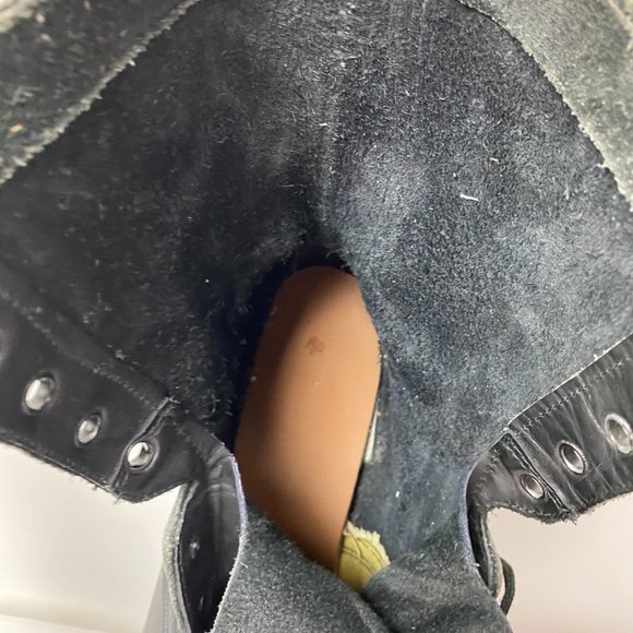 Vtg Biltrite ANSI Z41.1-1991/75 Leather Combat Boots Mens 9.5 R Black Steel Toe - Picture 10 of 11